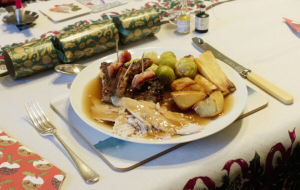 Image of a single Christmas meal